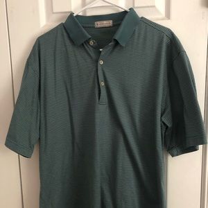 Peter Millar Men’s Turquoise Striped Polo